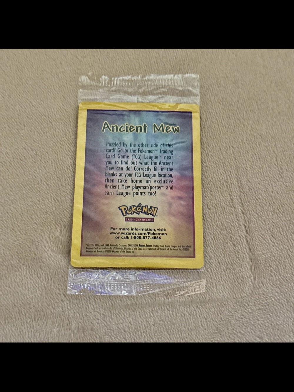 2000 Pokemon Game Movie Promo Ancient Mew Holo SEALED
